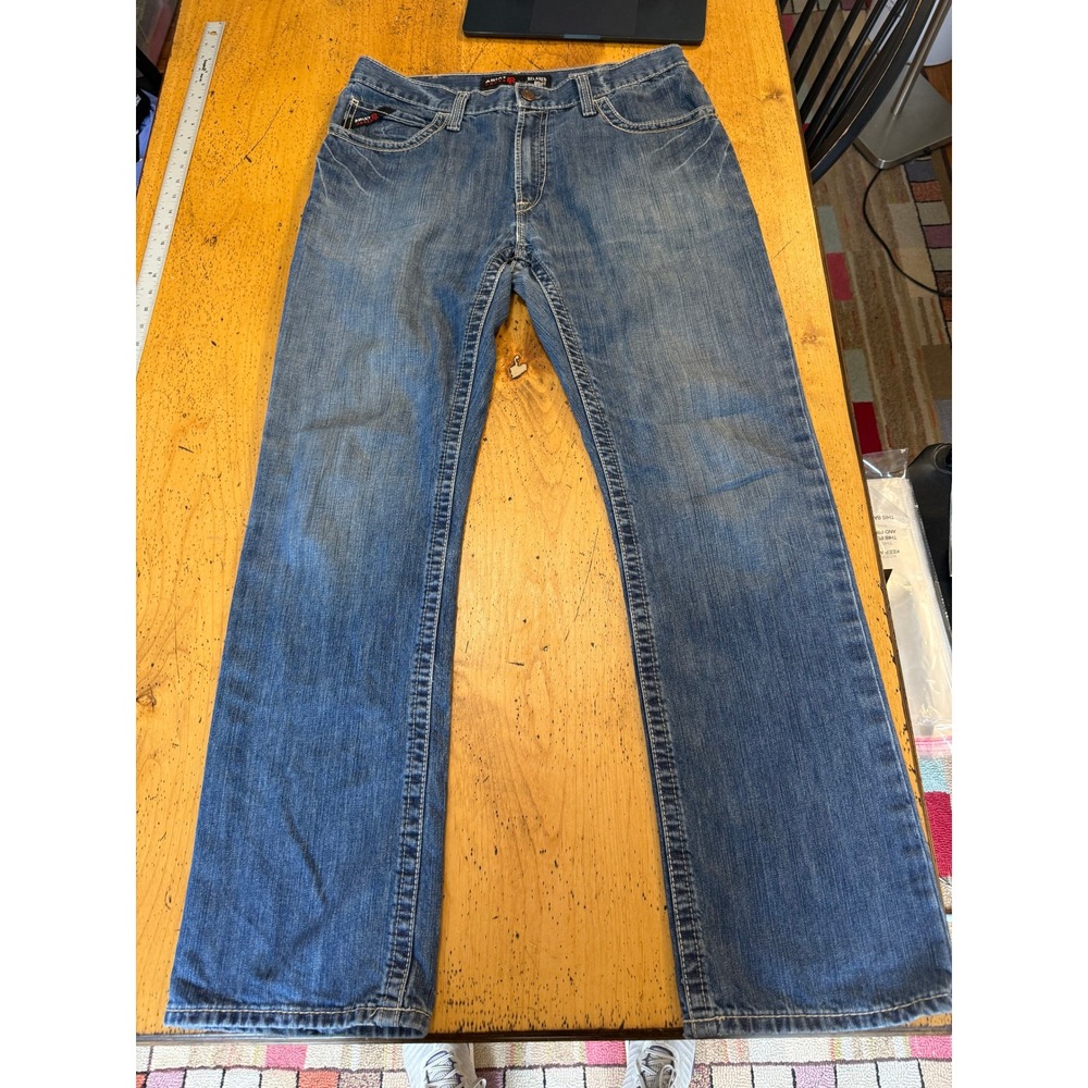 Ariat M4 Relaxed Boot 35x34 FR Flame Resistant Denim Blue Jeans CAT 2 Workwear